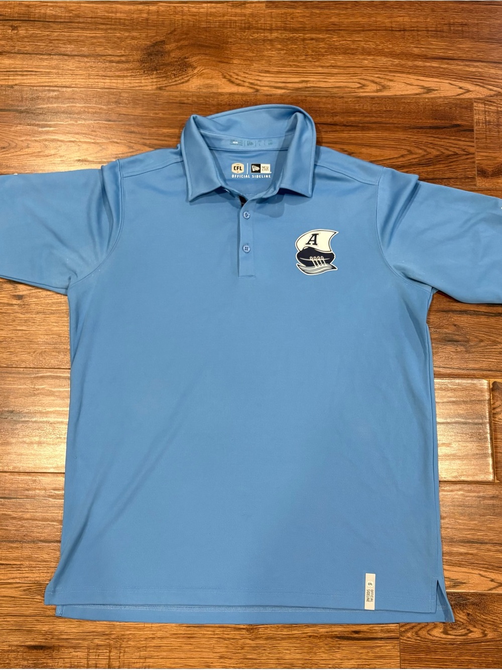Toronto Argonauts New Era Light Blue Short-Sleeve Polo Size Large CFL